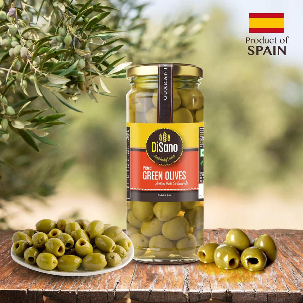 Disano, Pitted Green Olives, 450g
