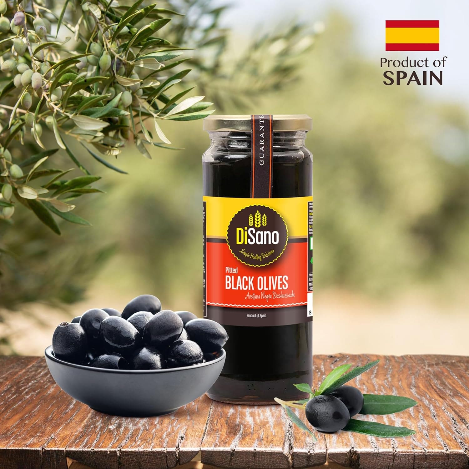 Disano, Pitted Black Olives, 450g
