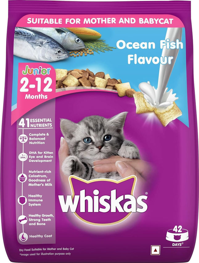 Whiskas Kitten (2-12 months), Ocean Fish Flavour, 3kg