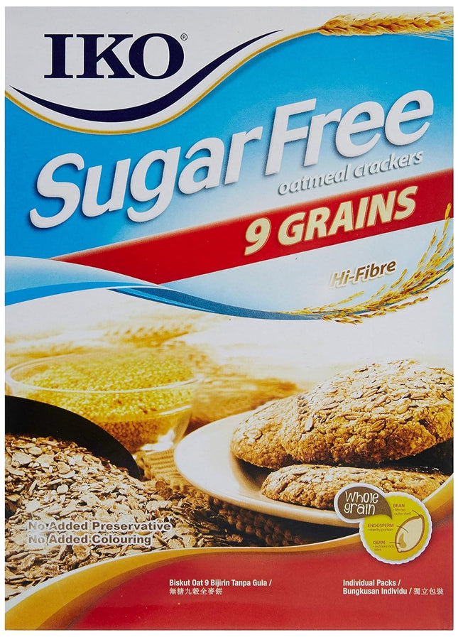 IKO, SugarFree Oatmeal Crackers, 9 Grain, 200g