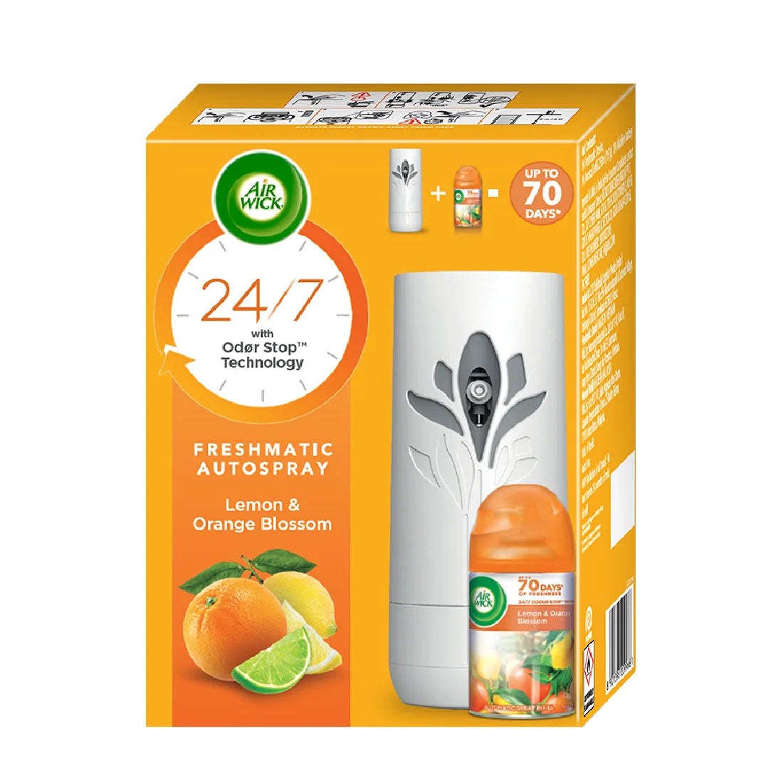 Air Wick, Freshmatic Autospray, Complete Kit, Lemon & Orange Blossom, 70 Days