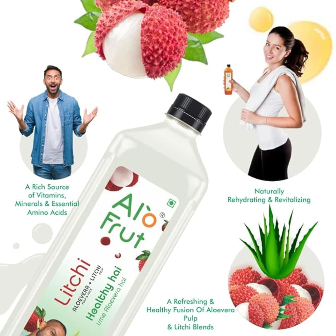 Alo Fruit Juice, Aloevera Juice| Fruit Juice Mai Aloevera Pulp | Healthy Hai Isme Aloevera Hai | Ready To Serve Drink