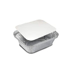 Aluminium Foil Container 250ml for Takeaway, Serving & Storing Food With Lid Cover included (Pack of 100)