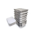Aluminium Foil Container 450ml for Takeaway, Serving & Storing Food With Lid Cover included (Pack of 100)