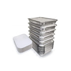 Aluminium Foil Container 450ml for Takeaway, Serving & Storing Food With Lid Cover included (Pack of 100)