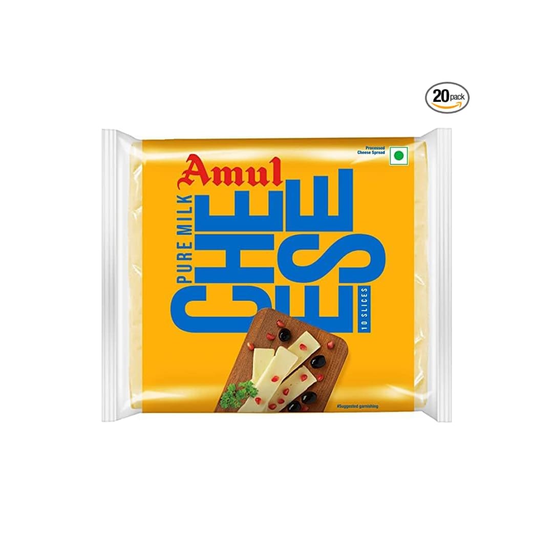 Amul Cheese Slice | 200 gm| 10 slices