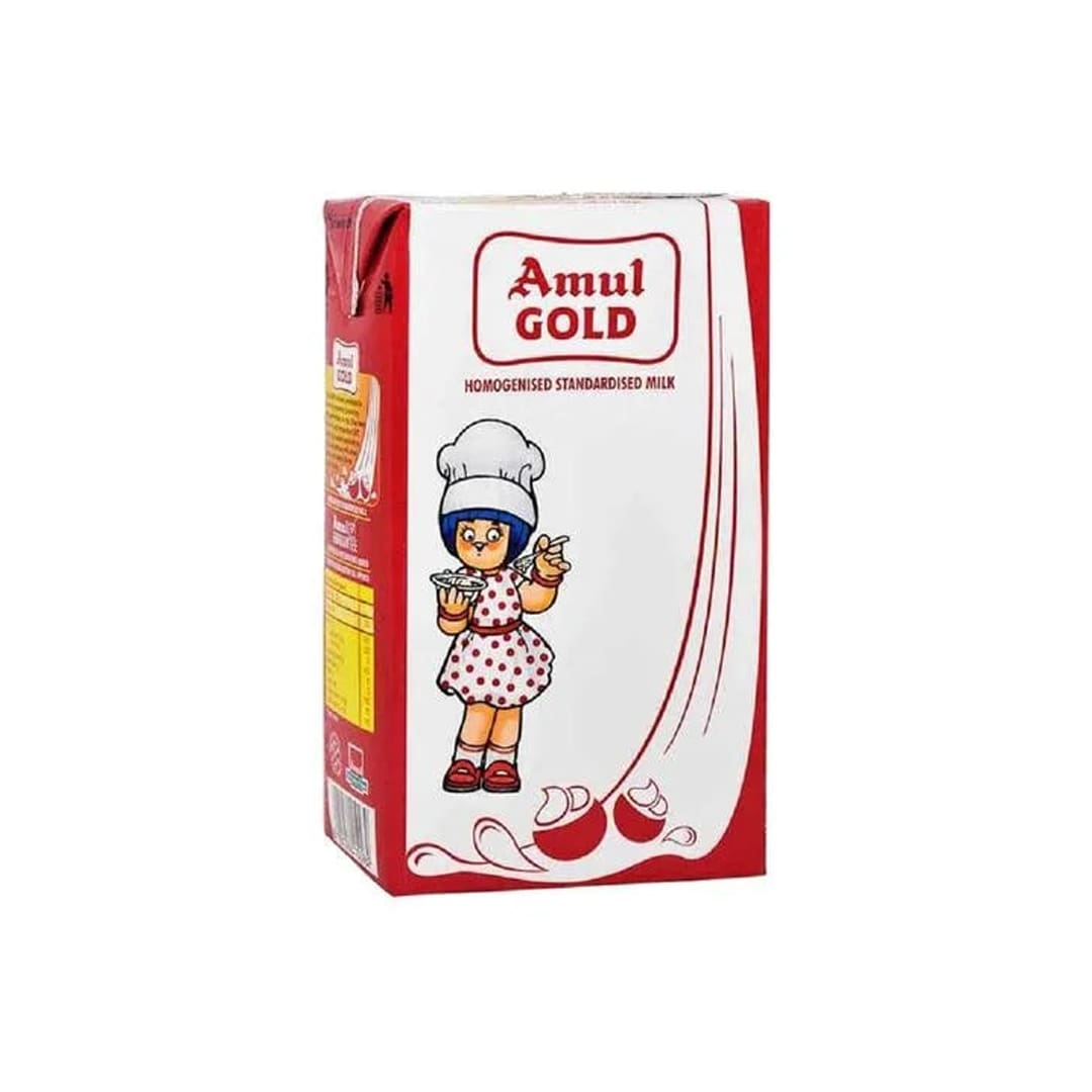 Amul Gold Homogenised Standardised Milk, 1 L