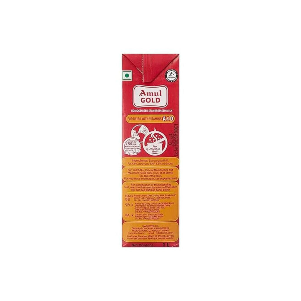 Amul Gold Homogenised Standardised Milk, 1 L