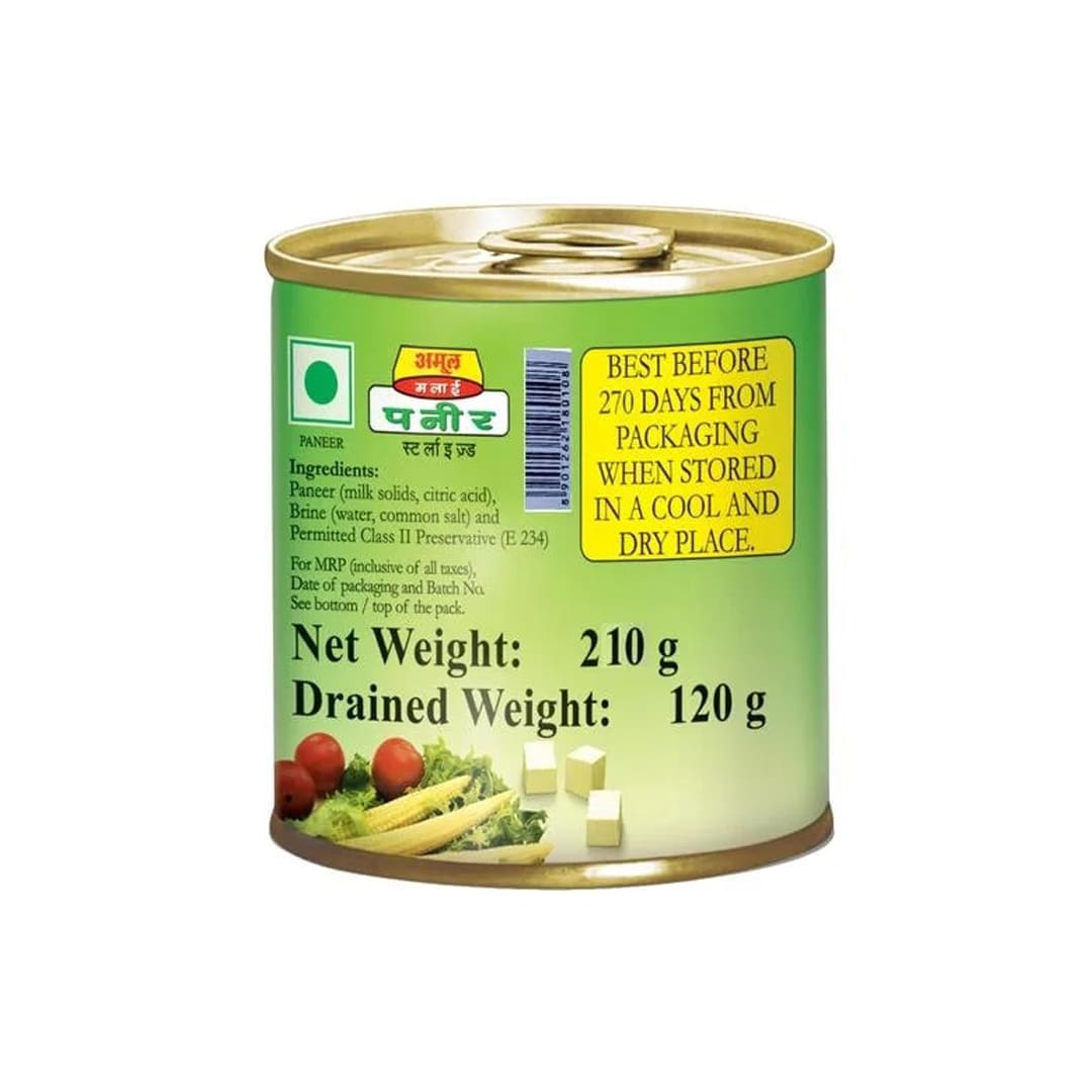 Amul Malai Paneer - Sterlised, 210 g