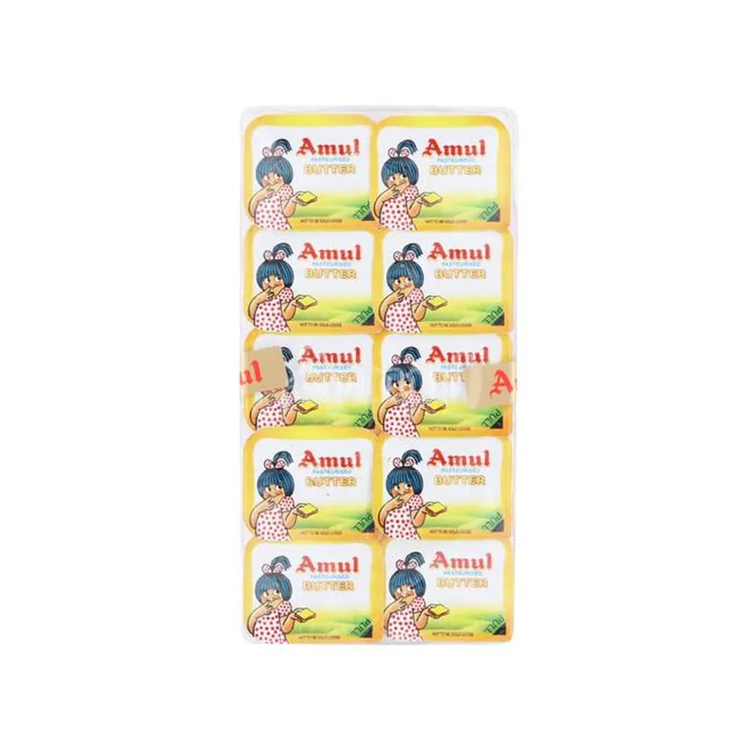 Amul Pasteurised Butter Chiplets, 10 g (100 pc)