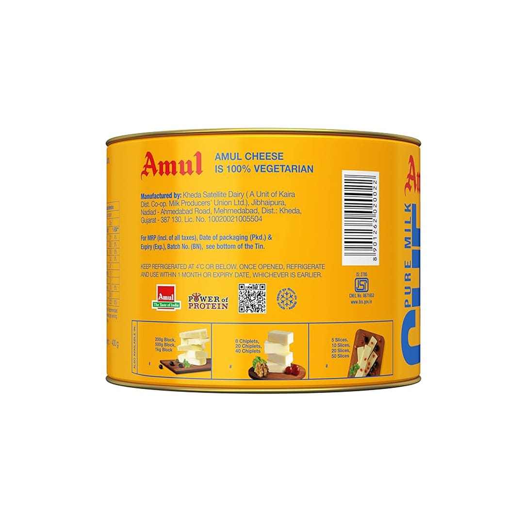 Amul Pure Milk Cheese, 400 g