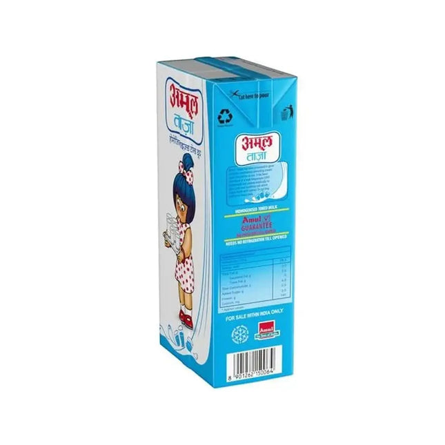 Amul Taaza Homogenised Toned Milk, 200ml