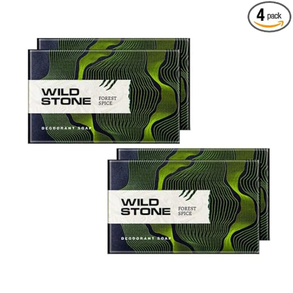 Wild Stone Forest Spice Soap for Men, Pack of 4 (125g each)