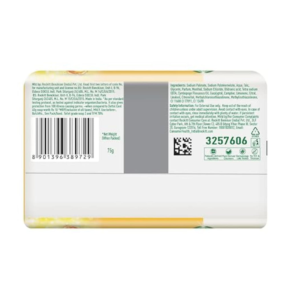 Dettol Lime Cool, Bathing Soap Bar (75gx 5)