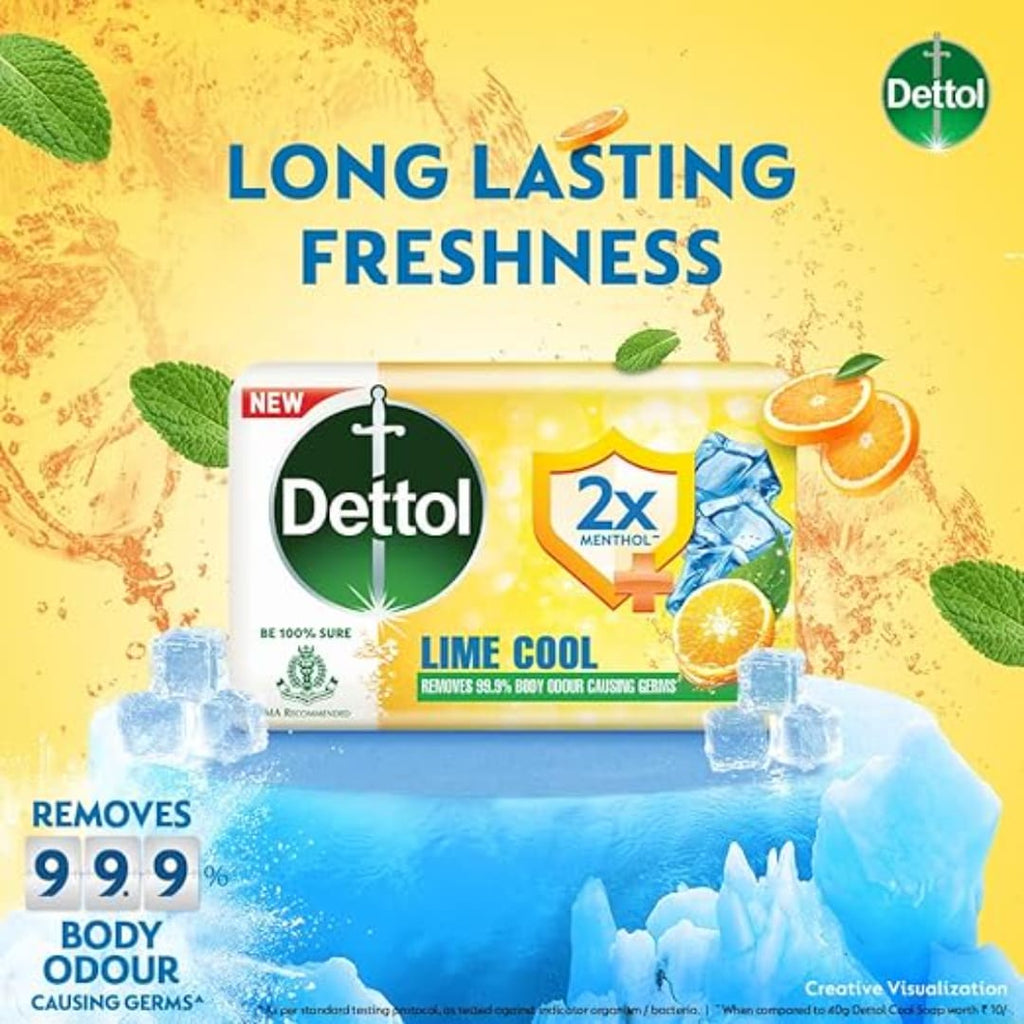 Dettol Lime Cool, Bathing Soap Bar (75gx 5)