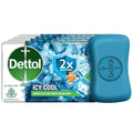 Dettol Icy Cool Bathing Soap Bar with 3X Menthol (100gm Each), 5 soaps