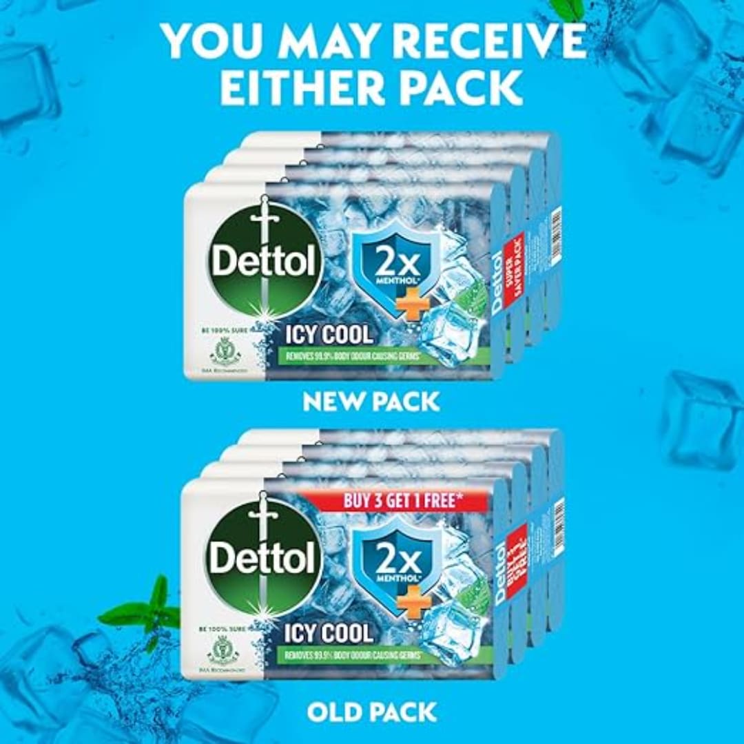 Dettol Icy Cool Bathing Soap (100gx5)
