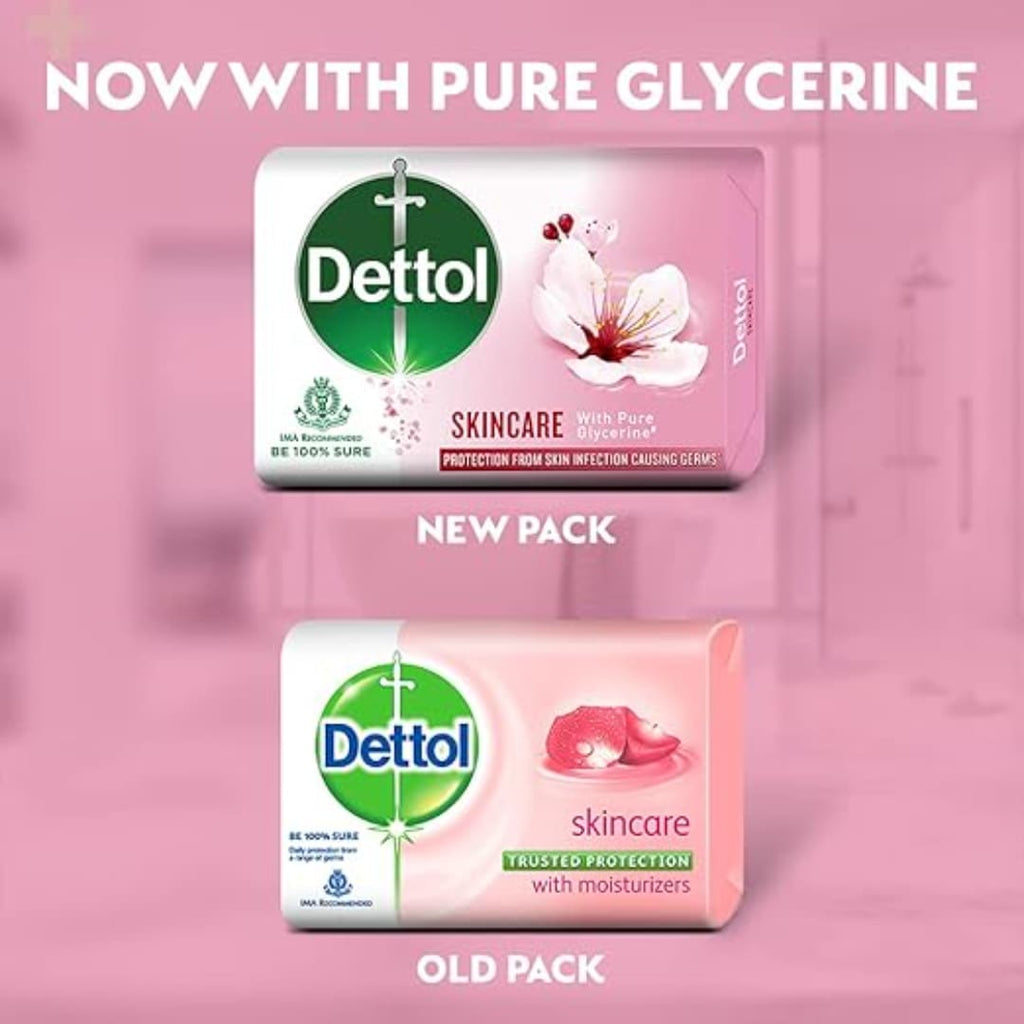 Dettol Skincare, Bathing Soap Bar, 150gm (Pack of 4)