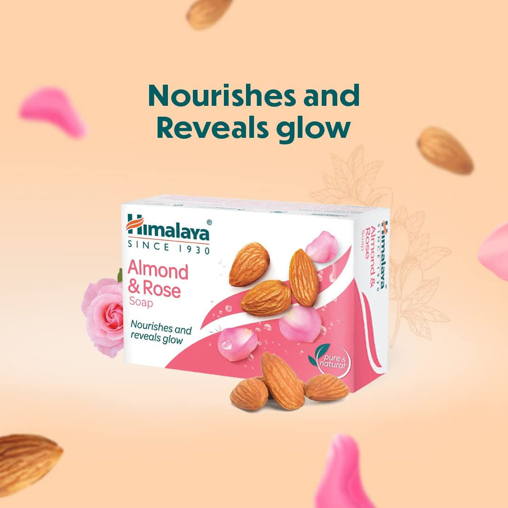 Himalaya Moisturizing Almond and Rose Soap, 125g