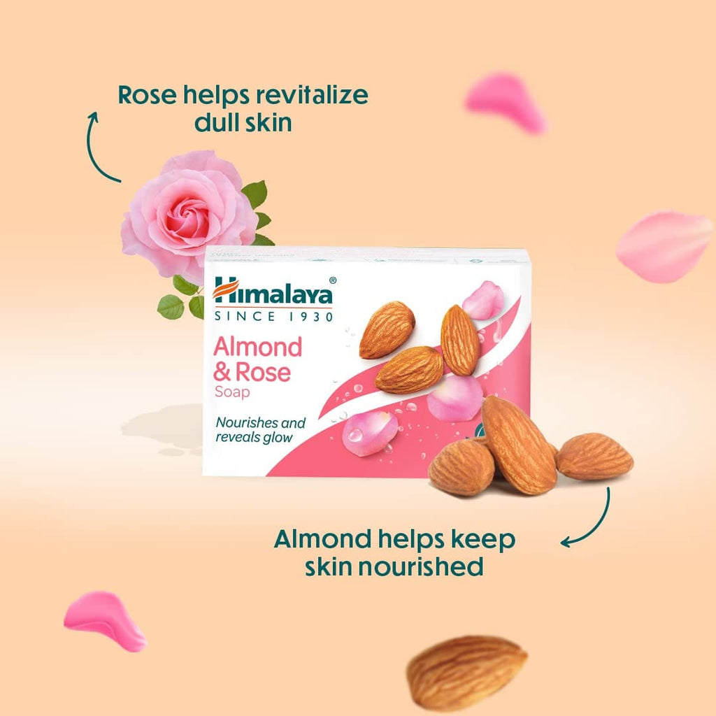Himalaya Moisturizing Almond and Rose Soap, 125g