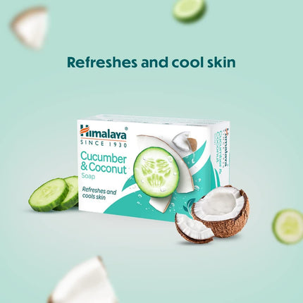 Himalaya Herbals Refreshing Cucumber Soap and Coconut Soap, 125g