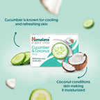 Himalaya Herbals Refreshing Cucumber Soap and Coconut Soap, 125g
