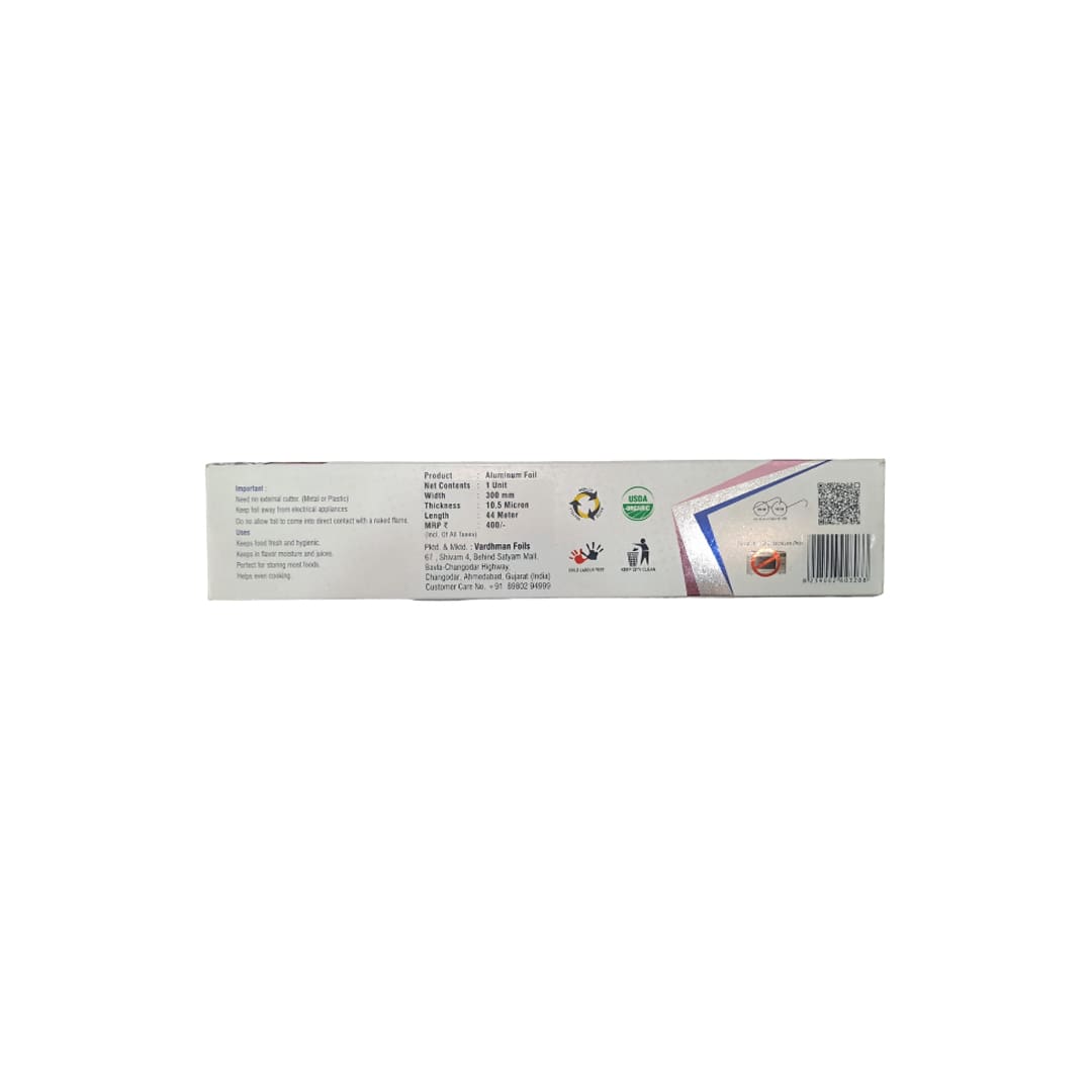 Blu Diamond Food Grade Aluminum  Width-300 mm Thickness- 10.5 Micron