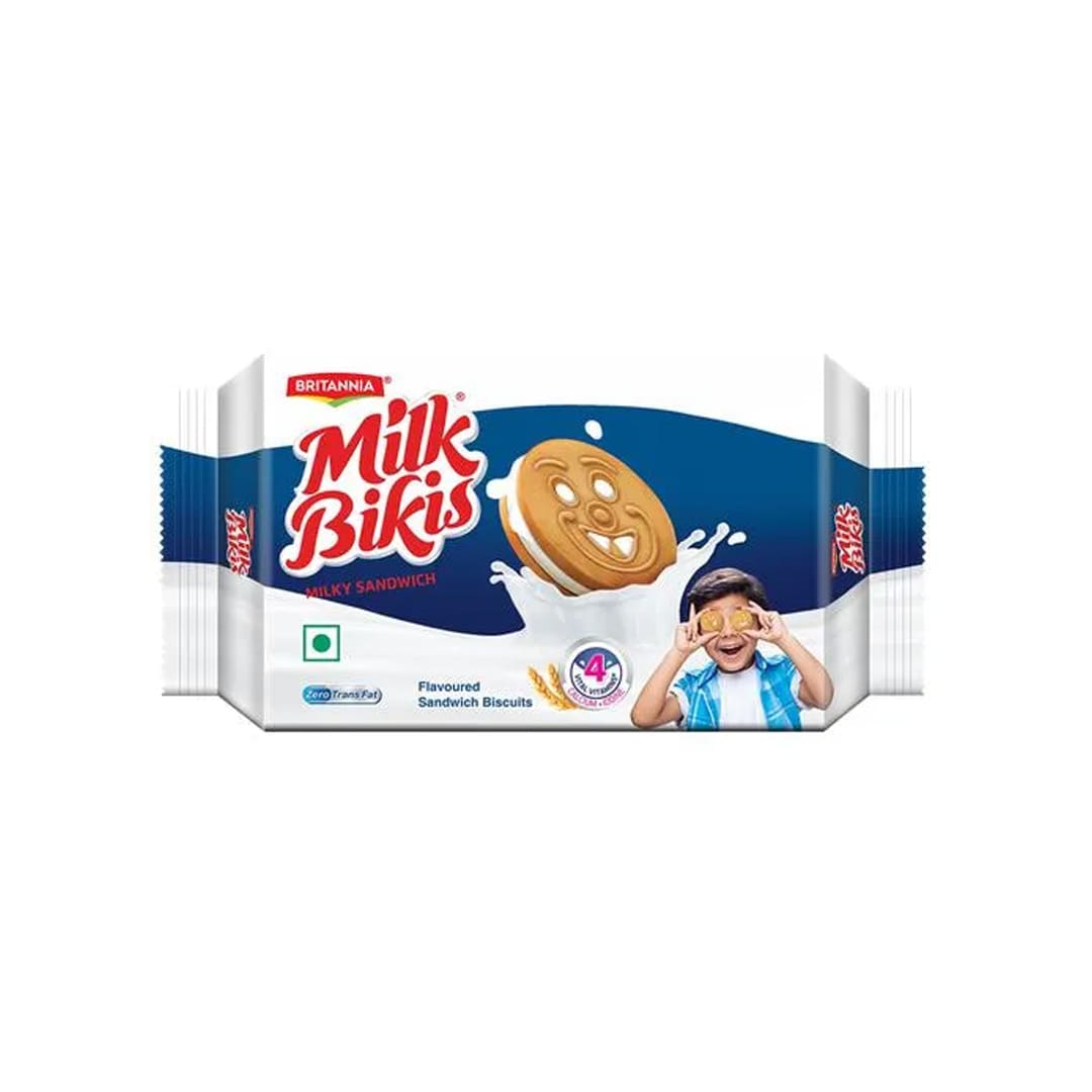 Britannia Milk Bikis Milk Cream Biscuits, 200g