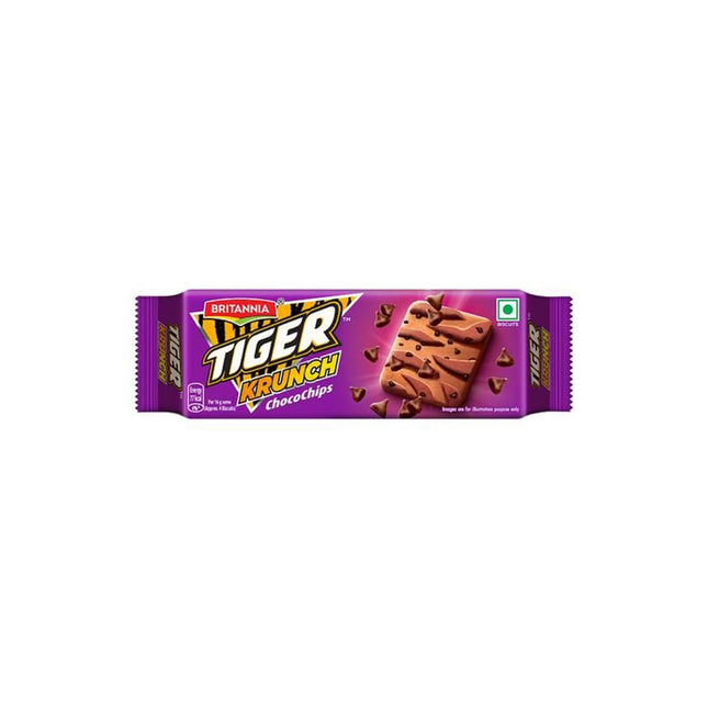 Britannia Tiger Krunch Chocochips Biscuit, 63gm (Pack of 3)