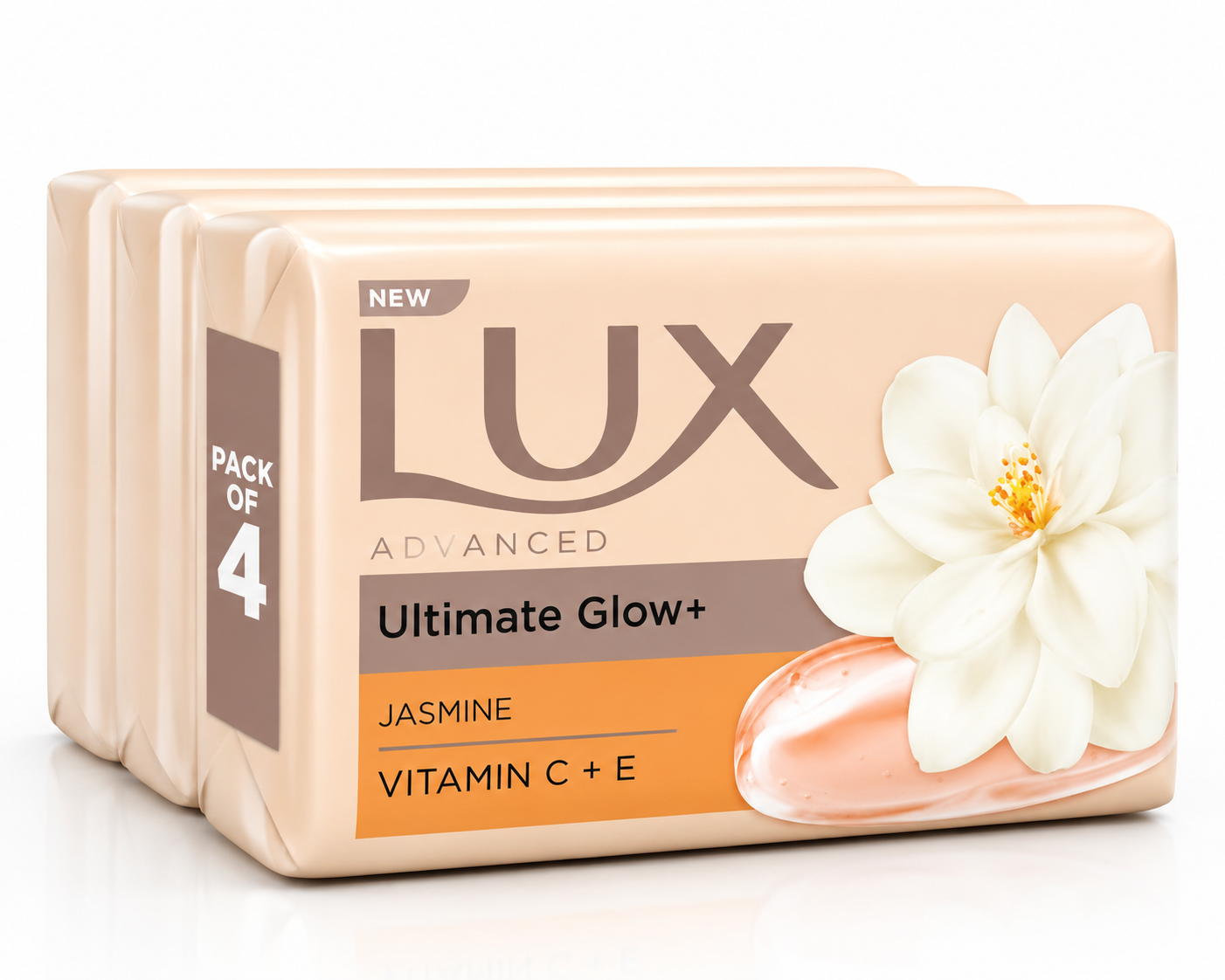Lux Advanced Ultimate Glow+ Jasmise, 100g Pack of 4