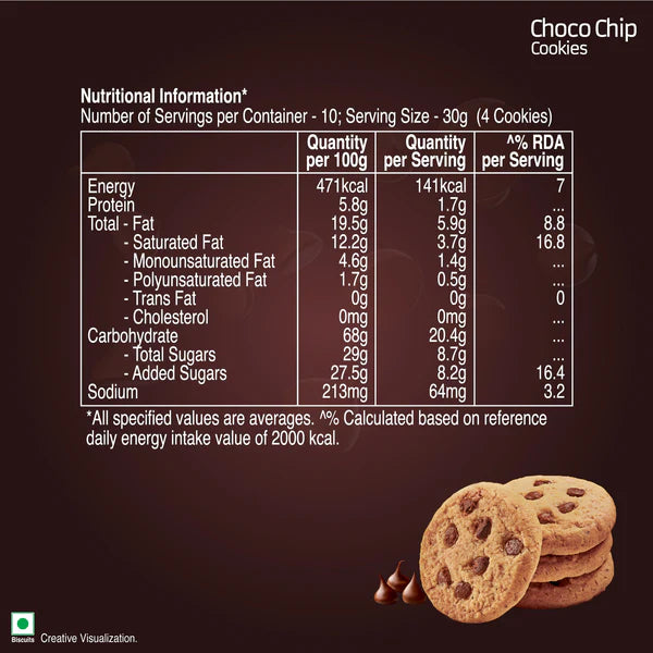 Unibic, Choco Chip Cookies, 300g