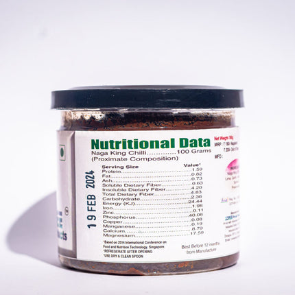 Zonee, Dried Naga King Chilli Pickle Paste, 180g
