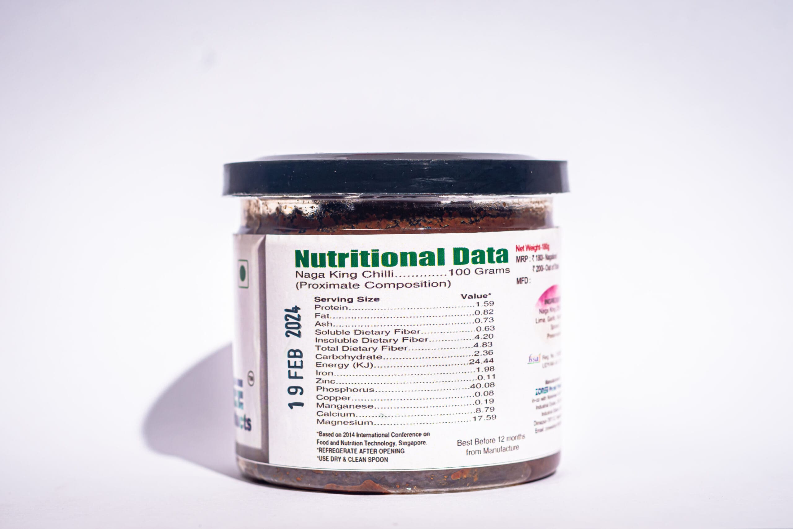 Zonee, Dried Naga King Chilli Pickle Paste, 180g