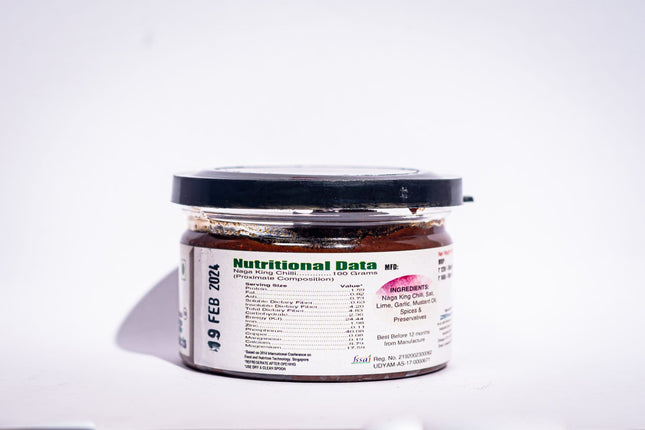 Zonee, Dried Naga King Chilli Pickle Paste, 100g