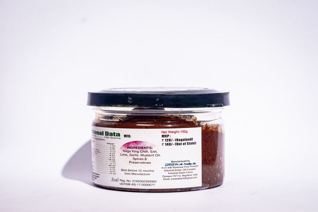 Zonee, Dried Naga King Chilli Pickle Paste, 100g