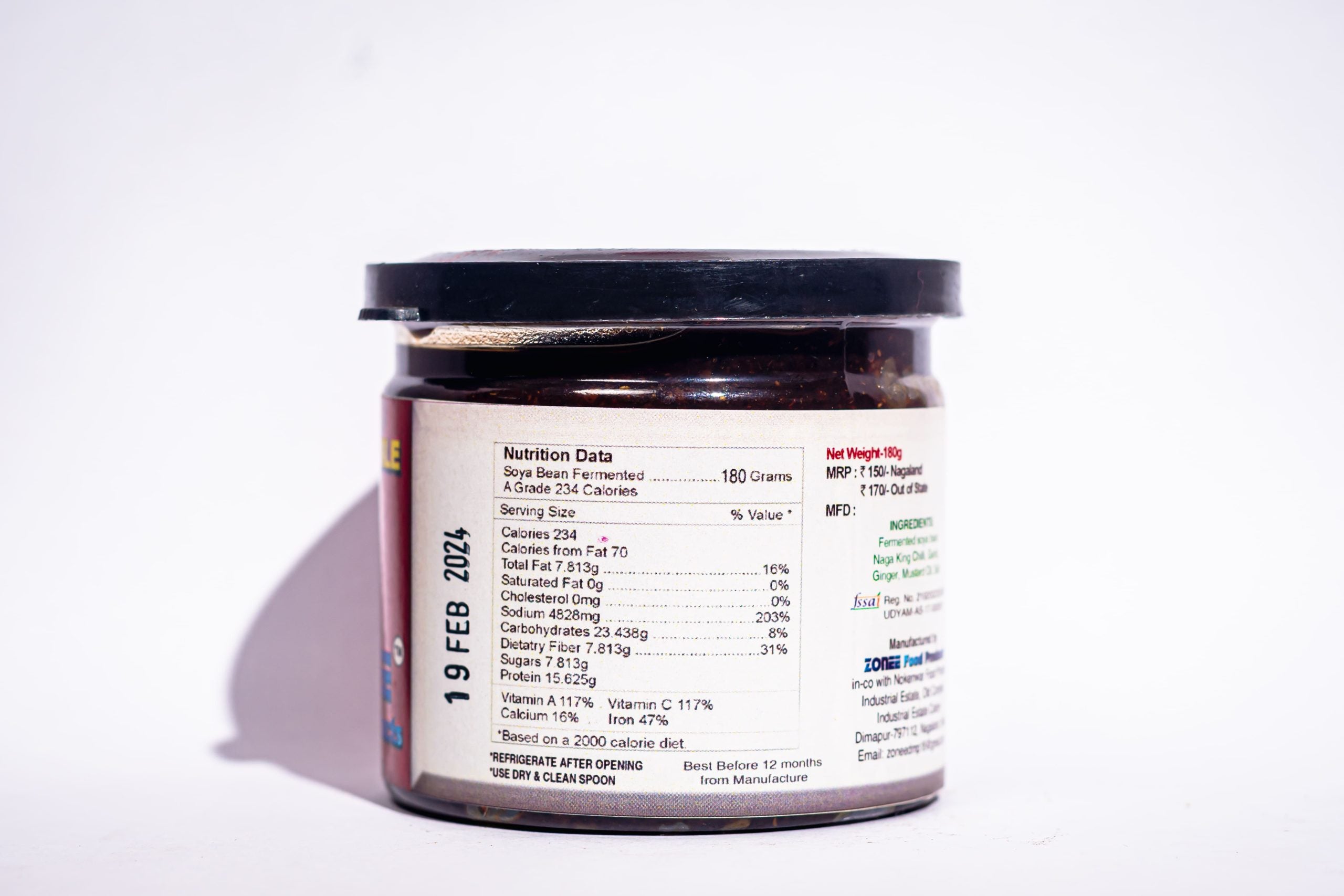 Zonee Fermented Soya Bean Pickle with King Chilli, 180g