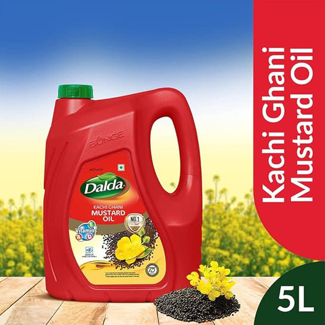 Dalda Kachi Ghani Mustard Oil - 5 Litre (Jar)