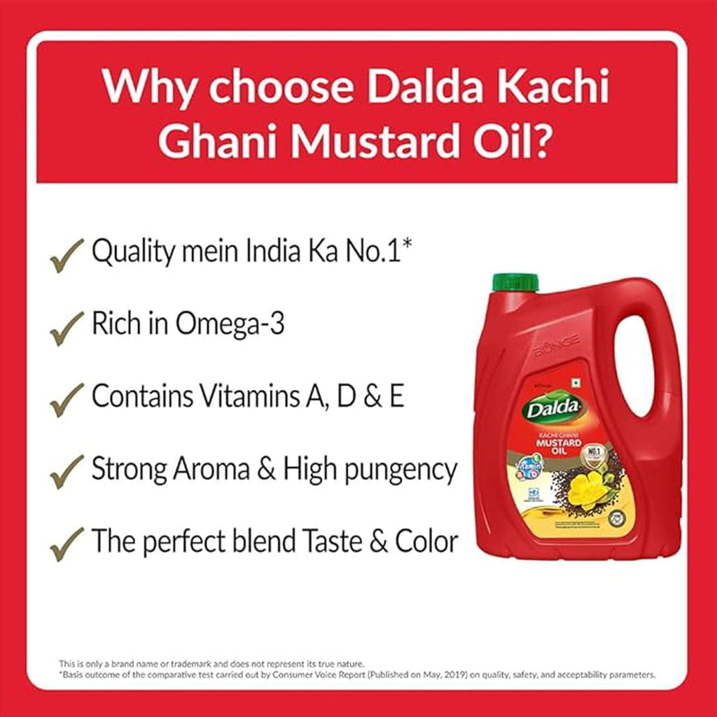 Dalda Kachi Ghani Mustard Oil - 5 Litre (Jar)