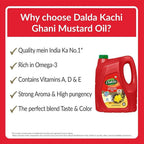 Dalda Kachi Ghani Mustard Oil - 5 Litre (Jar)
