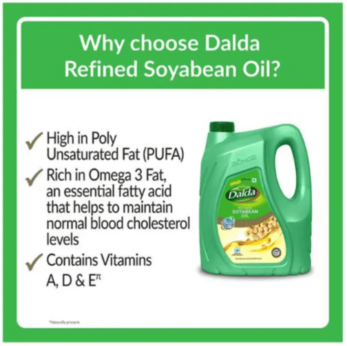 Dalda Refined Soyabean Oil, 5 L