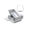 Disposable Aluminium Foil Containers with Lid For Takeaway Fast Food Packaging (100, 660 ml)