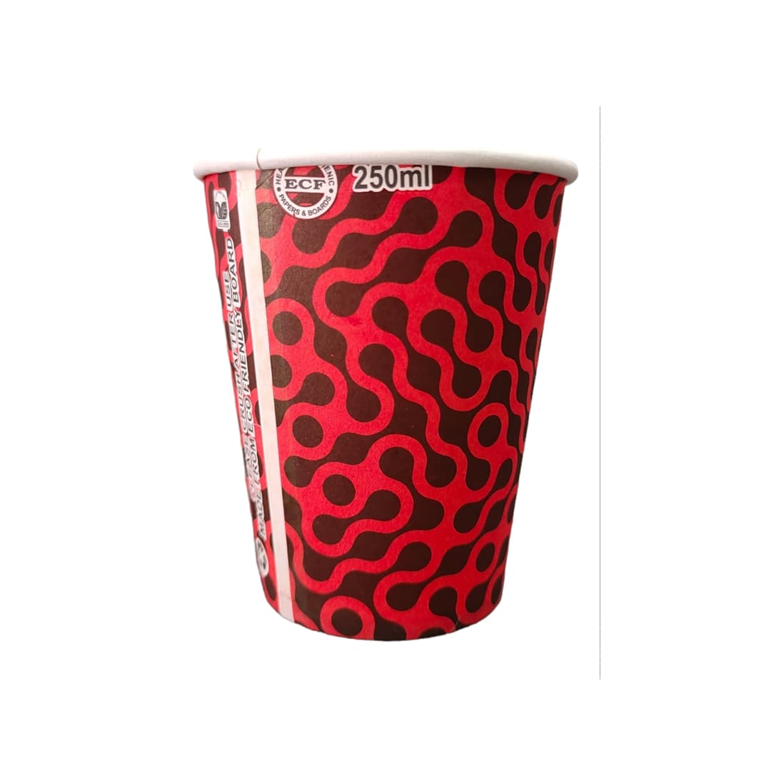 Disposable Printed Paper Cups 250 ML (Pack of 50)