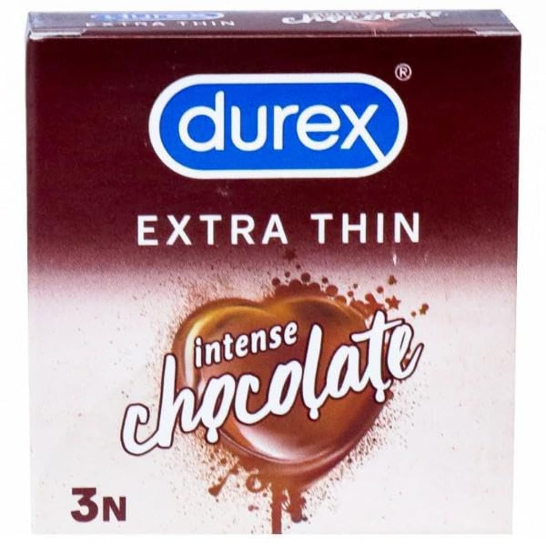 Durex Extra Thin Intense Chocolate Flavoured Condoms - 3 Count
