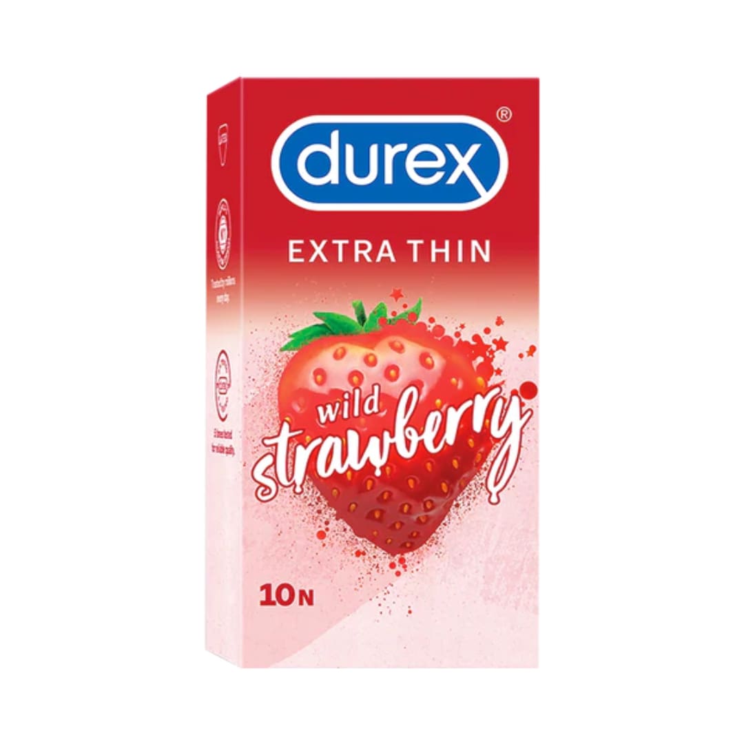 Durex Extra Thin Wild Strawberry - 10 Condoms.