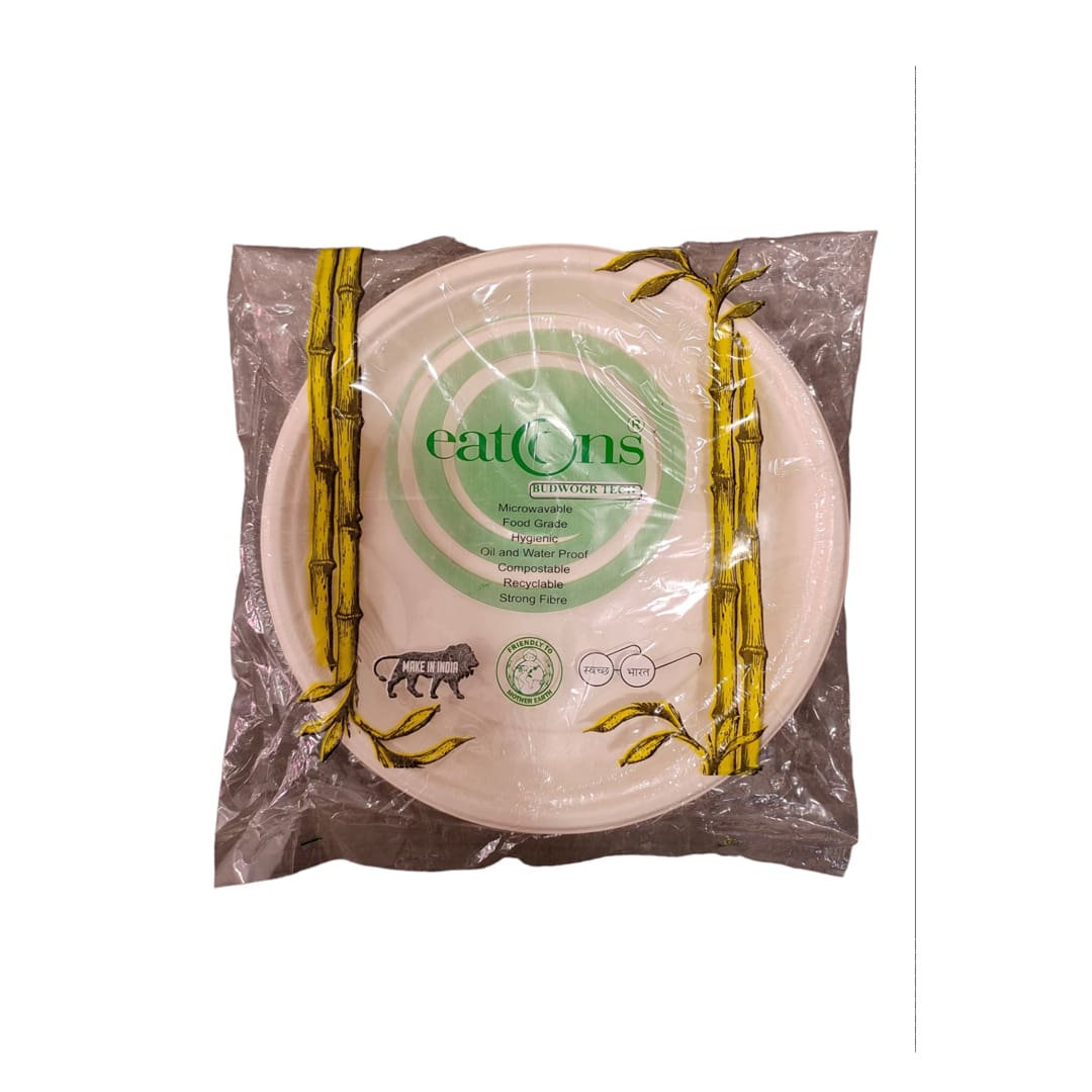 Eatons Disposable Plates, 25 pcs per pack| Round, Plain, 12 inch