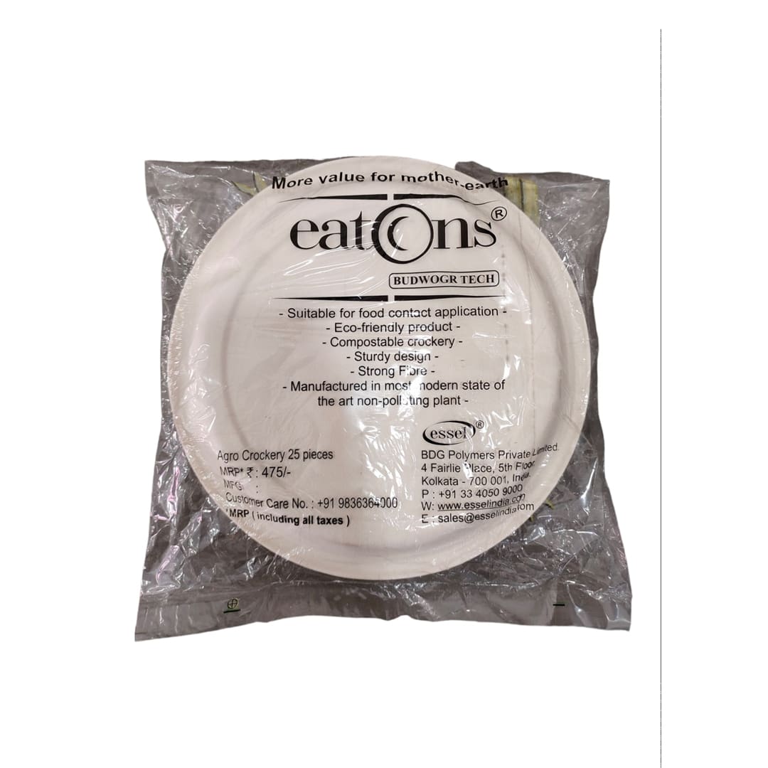 Eatons Disposable Plates, 25 pcs per pack| Round, Plain, 12 inch