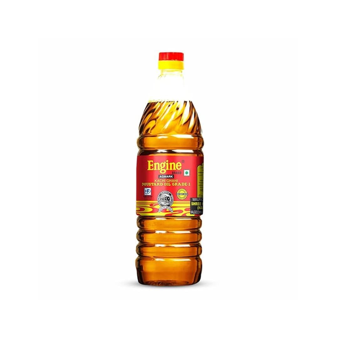 Engine Kachi Ghani Mustard Oil Pet Bottle- 1 L