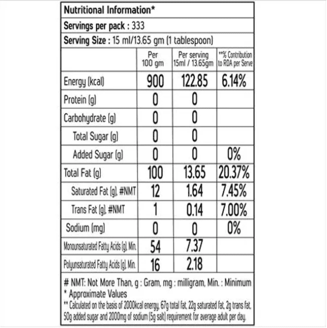 Fortune Premium Kachi Ghani Pure Mustard Oil, 5 Litre Jar