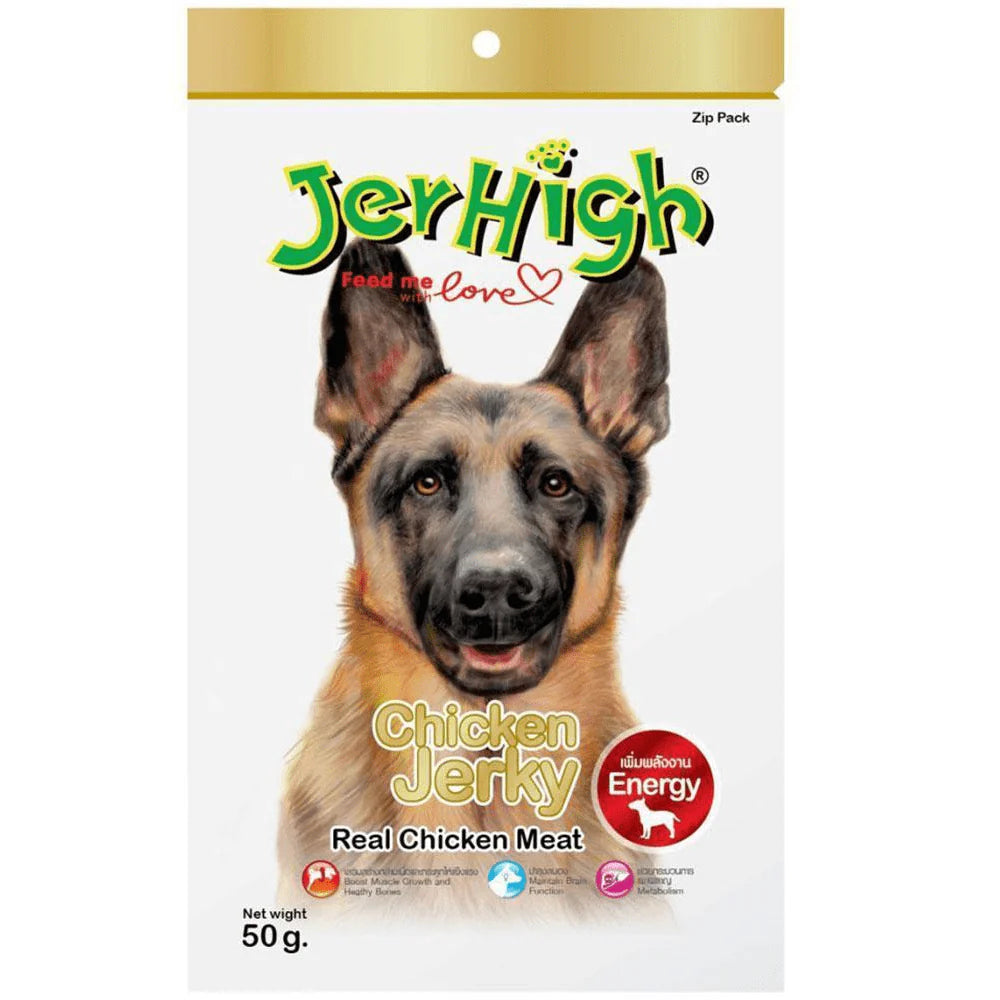 JerHigh, Chicken Jerky Dog Treats, 50g