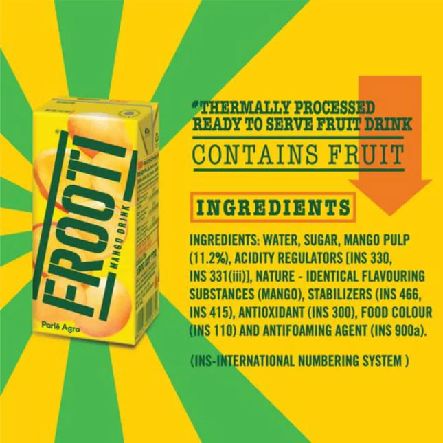Frooti Drink - Fresh `N` Juicy Mango, 125 ml